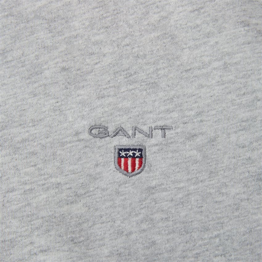 Gant T-shirts ORIGINAL SS T-SHIRT 234100. LIGHT GREY MEL